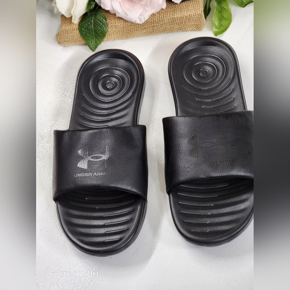 Under Armour Black Slide Sandals